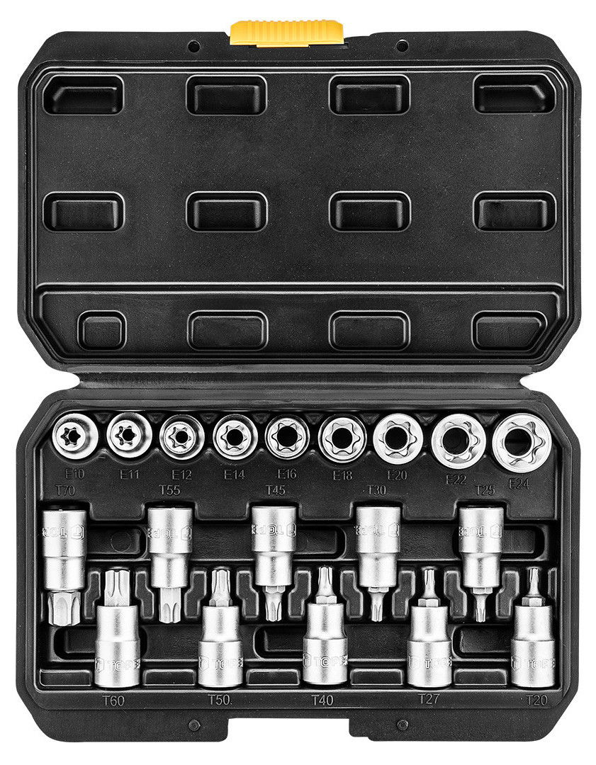 Topex 39D379 dugókulcs és dugóbit készlet, 1/2", 19 részes termék fő termékképe