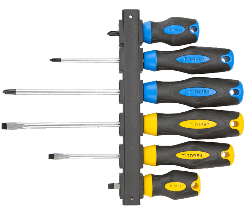 Topex 39D886 csavarhúzó készlet, CrV acél, 6 részes termék fő termékképe