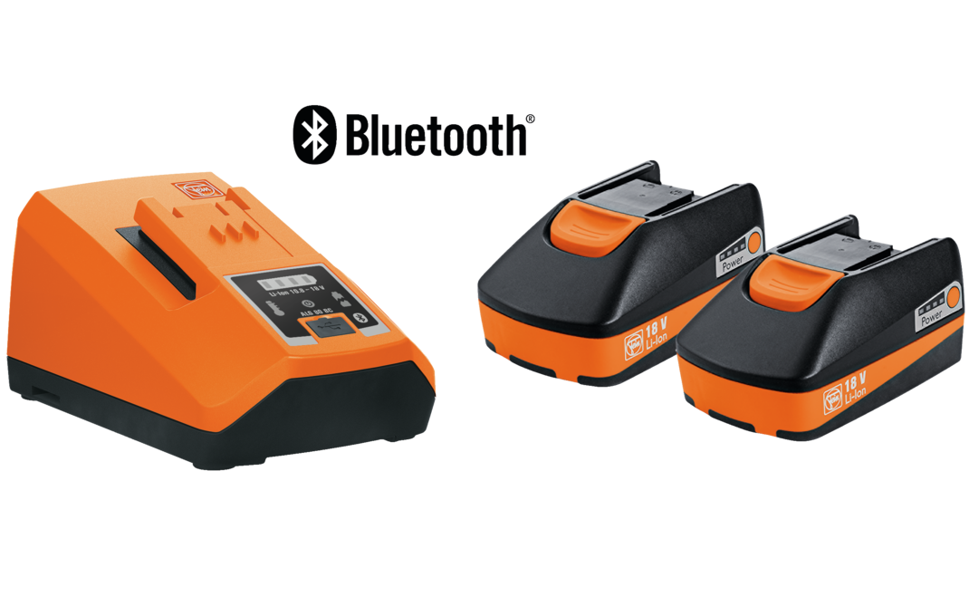 Fein ALG 80 BC Bluetooth® gyorstöltő Li-ion akkukhoz + 2 db Li-ion akkumulátor, 18 V, 3.0 Ah termék fő termékképe
