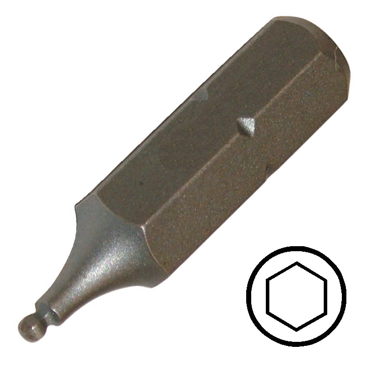 KENNEDY 2.5 mm gömbvégű hatszög csavarbehajtó bit 1/4" hatszög illesztéssel, 25 mm termék fő termékképe