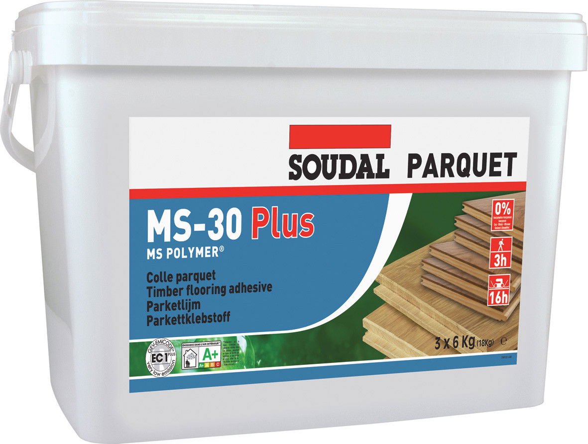 Soudal MS-30 PLUS hibrid polimer parkettaragasztó, 18 kg termék fő termékképe