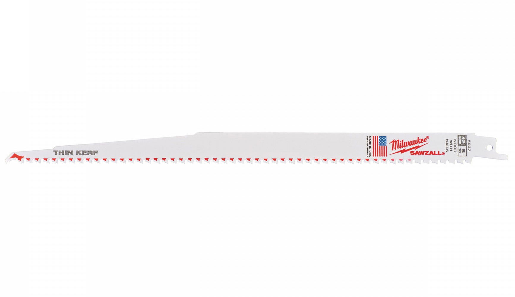 Milwaukee THIN KERF szablyafűrészlap, bontó, szöges fához, Bi-Met, Co, 300 mm, 5 TPi, 50 db/csomag termék fő termékképe