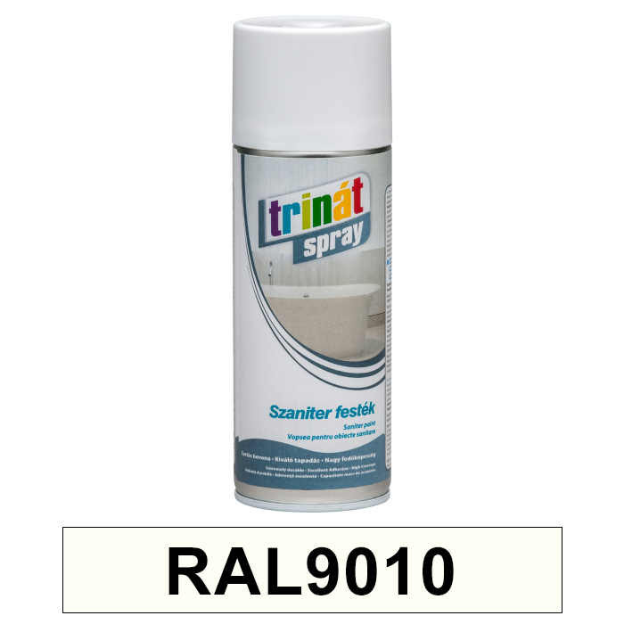 Trinát Szaniter festék spray, RAL9010, 400 ml termék fő termékképe