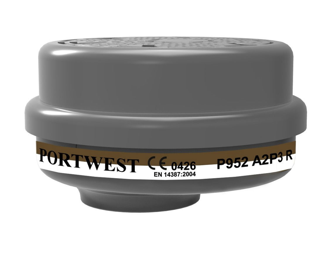 Portwest P952 - A2P3 kombinált szűrő bajonett csatlakozással, 4 db/csomag termék fő termékképe