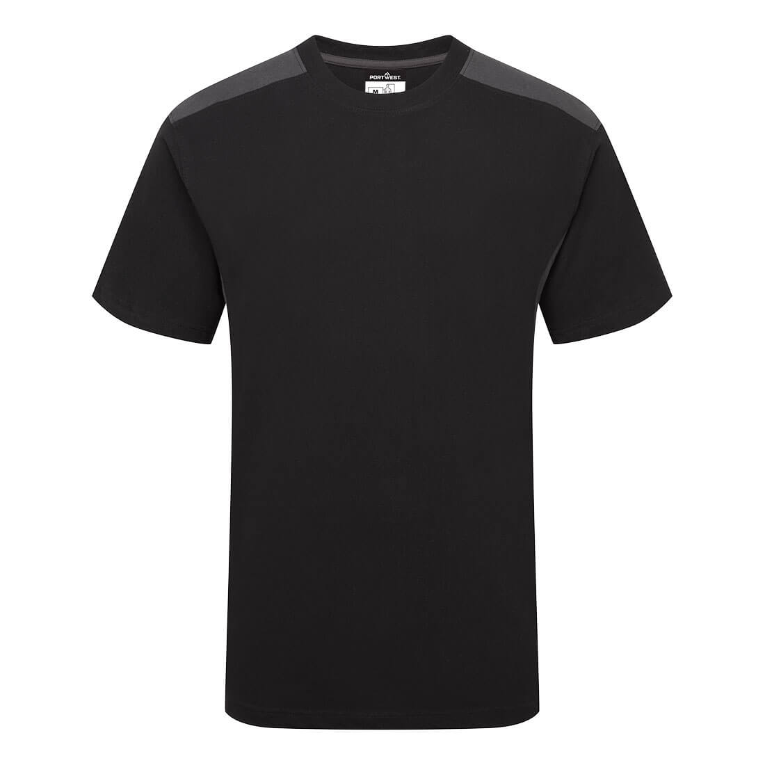 Portwest W1660 - Kéttónusú póló S/S, fekete/szürke termék fő termékképe